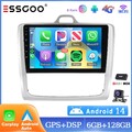 DAB+ Autoradio 8-Kern 128G Carplay Android 14 Für Ford Focus MK2 MK II 2004-2011