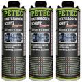 3 x Petec Unterbodenschutz Bitumen Schwarz Saugdose 1L 73110