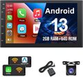 7" Android 13 2Din Autoradio mit Carplay GPS NAVI  BT FM MP5 2+64GB + Kamera