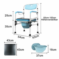 Duschhocker Duschhilfe Badestuhl Bad Hocker Duschstuhl Stützgestell Stabil Alu