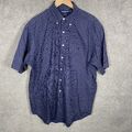 Ralph Lauren GOLF Shirt kurzärmlig blau kariert L passt wie XL/2XL 26" Grube