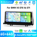 10.25" Android 14 Autoradio für BMW X5 E70 X6 E71 CIC CarPlay DAB+ 64GB GPS Navi