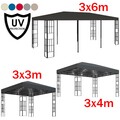 Pavillon 3x3m 3x4m 3x6m Gartenpavillon Gartenzelt Partyzelt Festzelt, LED Wählen