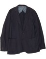 TOMMY HILFIGER Herren Blazer Sakko IT 50 Large Navy Blau Hahnentritt AH07