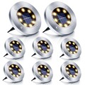 LED Solarlampe Bodenstrahler 8LEDs Außenleuchte Bodeneinbaustrahler Bodenleuchte