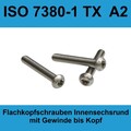 M6 ISO7380-1 TX A2 Edelstahl ISR Linsenkopfschraube Innensechskantrund Flachkopf