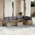 Gartenmöbel Sofa Garnitur Sitzgruppe Lounge 9-tlg. Schwarz Poly Rattan vidaXL