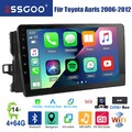 DAB+ Für Toyota Auris 2006-2012 Autoradio Carplay Android14 GPS Navi BT 64G KAM