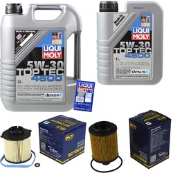 INSPEKTIONSKIT FILTER LIQUI MOLY ÖL 6L 5W-30 für Opel Astra J Caravan 2.0 CDTi