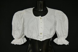 Gr.46 Dirndlbluse weiß Bluse für Dirndl Hammerschmid Baumwolle mit Spitze B11264