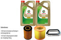 Inspektionspaket Castrol EDGE Titanium 5W-30 LL 10L für Audi A8 4.2 quattro