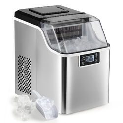 Preenex 3,2L Eismaschine 22 kg/24H Eiswürfelbereiter Eiswürfelmaschine Edelstahl