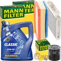 MANN INSPEKTIONSPAKET+5L MANNOL 10W-40 ÖL passend für 1.6SCe 115 PS DACIA DUSTER
