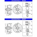 2X ATE BREMSTROMMELN 180,0mm HINTEN PASSEND FÜR DACIA LOGAN RENAULT 11 19 9