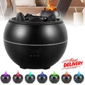 Flammen Aroma Diffusor, Ätherische Öle Diffuser Luftbefeuchter mit 7 Farben LED