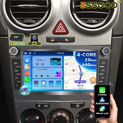DAB+ Android14 2+64G Autoradio Carplay GPS Für Opel Astra H Corsa C D Antara Kam