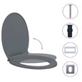 Toilettensitz mit Absenkautomatik Quick-Release Toilettendeckel WC Sitz Oval