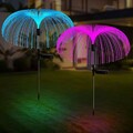 2-PCS LED Solarleuchte Licht RGB Außen Leuchten Solarlampe Quallen Flamme Garten