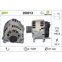200012 VALEO Generator VALEO CORE-FLEX