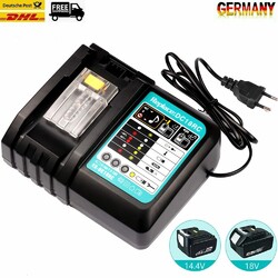 DC18RC Akku Ladegerät Lader Ladestation 14,4-18V für Makita Li-Ion Akku BL1830