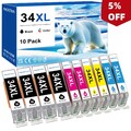SET XL Druckerpatronen für Epson 34 XL WorkForce Pro WF-3700-3720 WF-3725 DWF