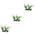  Set of 3 Künstliche Wasserpflanzen Aquarium-Landschaftsdekoration