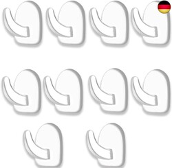 Sufune 10 Stück Haken Klebehaken Extra Stark Selbstklebend Transparent Haken 