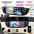 DAB+ KAM Autoradio Android 14 32GB Carplay Für Fiat 500 2007-2015 GPS FM BT SWC