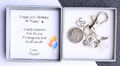 Personalisierter 30. Geburtstag Lucky Sixpence Charm Neuheit Schlüsselring - Geschenk für sie