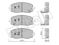 METELLI 22-0629-0 Bremsbeläge Satz Bremsklötze Vorne für HYUNDAI i10 (PA)