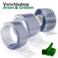 PVC Streifen Streifenvorhang Lamellen in Breite 20-30cm Transparent Raumtrenner