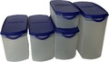 Tupperware 5 Eidgenossen Plus Vorratsdosen Trockenvorrat 350 ml 1 L 1,6 L Blau