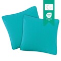 2er Pack Kissenbezug 100% Baumwolle Kissenhülle Jersey 160g/m²  Moon Line-green