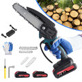 Akku Kettensäge 4+6 Zoll Kettensäge für Gartenscheren Astschere Holzschneiden DE