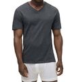 T-Shirt Hugo Boss Pure Cotton grau V-Ausschnitt normale Passform T-Shirt Top Größe S-2XL BRANDNEU OHNE ETIKETT