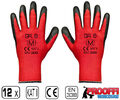 12 Paar Arbeitshandschuhe Montage Werkstatt Handschuhe LATEX ROT Rau Gr. 8 / M