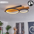 LED Decken Lampe Leuchte Holz modern dimmbar Ess Wohn Schlaf Zimmer Beleuchtung