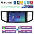 2+32G Android 13 AutoRadio CarPlay BT WiFi SWC GPS Navi Für VW Crafter 2017-2024