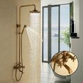 Duscharmatur Regendusche Set Mischbatterie Duschkopf Handbrause Messing Antik