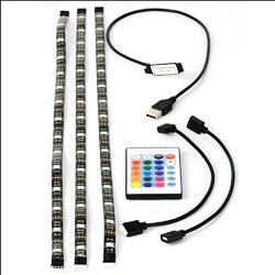 4x LED Backlight TV Hintergrundbeleuchtung Lichtstripe USB Streifen RGB SMD 5050