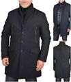 Herren Winterjacke Jacke Elegant Mantel Mantel Wasserdicht Blau