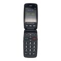 Doro Primo 406 Senioren Klapp Handy mit Ladestation, SOS Taste Schwarz, Silber