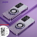 Glitzer Hülle für Samsung S25 S23 S24 Ultra FE A55 A16 A56 Schutz Ring TPU Case