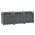 Pflanzkübel Blumenkübel Pflanzcontainer Pflanzgefäße 120x40x38 Cm Polypropylen
