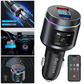 FM Transmitter Bluetooth 5.0 KFZ Dual USB Auto Ladegerät für Handy Radio Adapter