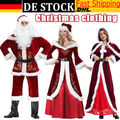 Adult Weihnachtsmann Kostüm Set Nikolaus Santa Claus Anzug Verkleidung Mantel