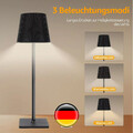 Dimmbar Akku Tischleuchte Touch Tischlampe LED Lampe USB Innen & Außen Kabellos