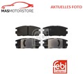 SATZ BREMSBELÄGE BREMSKLÖTZE HINTEN FEBI BILSTEIN 16631 P NEU OE QUALITÄT