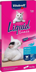 Vitakraft Liquid Snack, flüssiger Katzensnack, mit MSC-Lachs 18x 15g