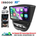 Carplay Android 13 4+64G Autoradio Für Peugeot 107 Toyota Aygo GPS RDS FM Kamera